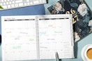 a planner on a table