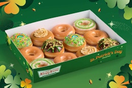 Get the New Krispy Kreme St. Patrick's Day Doughnuts for as Low as $1.58 Each card image