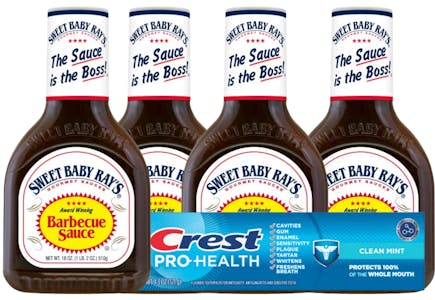 4 Sweet Baby Ray's + 1 Crest Products