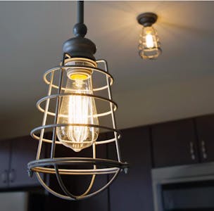 Wire Shade Ceiling Cage Light