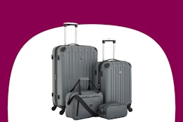 walmart travelers club hardside luggage set
