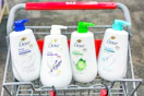 dove body washes in a cvs shopping cart