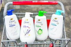 dove body washes in a cvs shopping cart