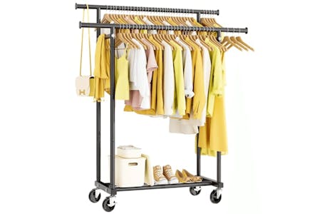 Double-Rod Clothing Rack