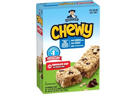 Quaker Chewy Granola Bar Box