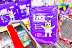 luvs diapers in a cart