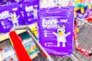 luvs diapers in a cart