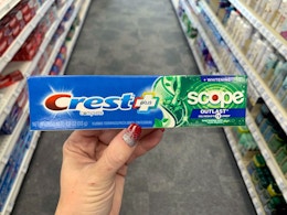 Crest Whitening Plus Scope Toothpaste 4-Packs, $7.94 per Pack on Amazon  card image