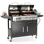 Gas and Charcoal Grill Combo