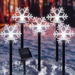 Solar Snowflake Pathway Lights
