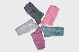 Loritta Wool Socks (5 colors) laid out in a star-like shape