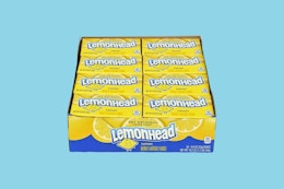a pack of lemonhead candy