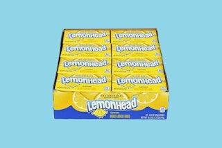 a pack of lemonhead candy