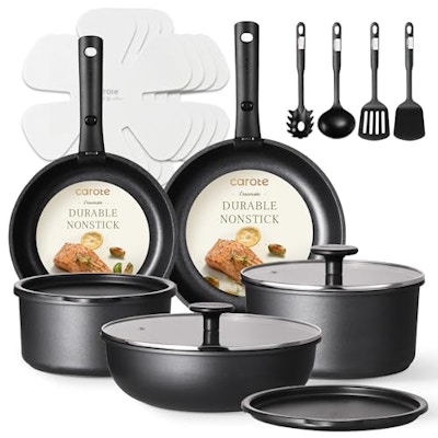 Carote Pots and Pans Set, 19 ct