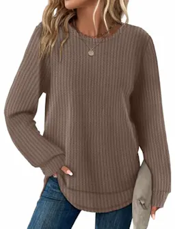 Women's Waffle Knit Tunic Top