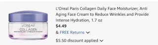 L'oreal paris moisturizer Amazon receipt