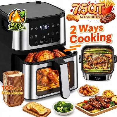 2-in-1 Air Fryer & Grill