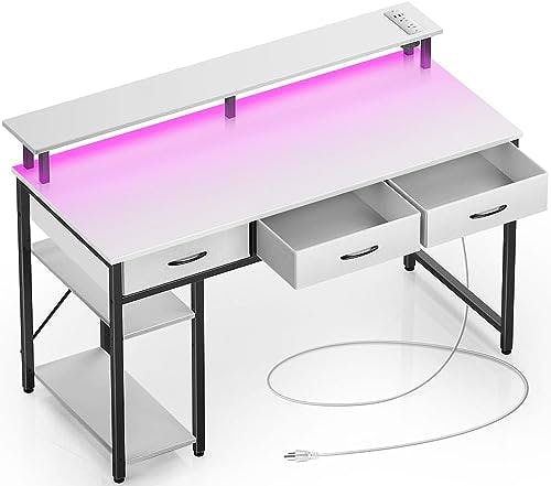 Computer Desk w/ Power & LED