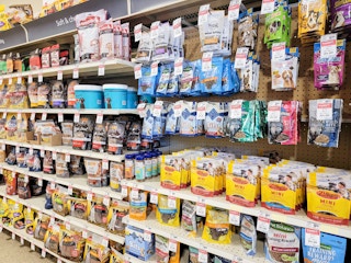 dog treats section at petsmart
