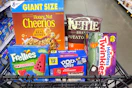 meijer groceries in a shopping cart