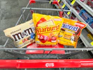 m&ms starburst snickers in cart