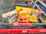 m&ms starburst snickers in cart