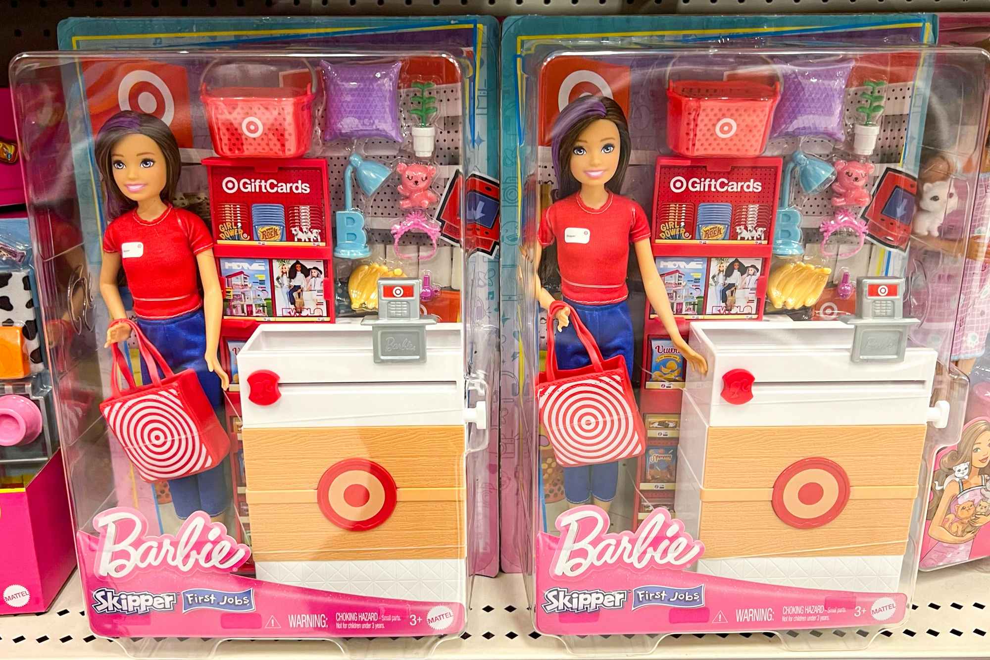 Target Barbie dolls on a shelf