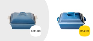 le creuset vs aldi dupe graphic