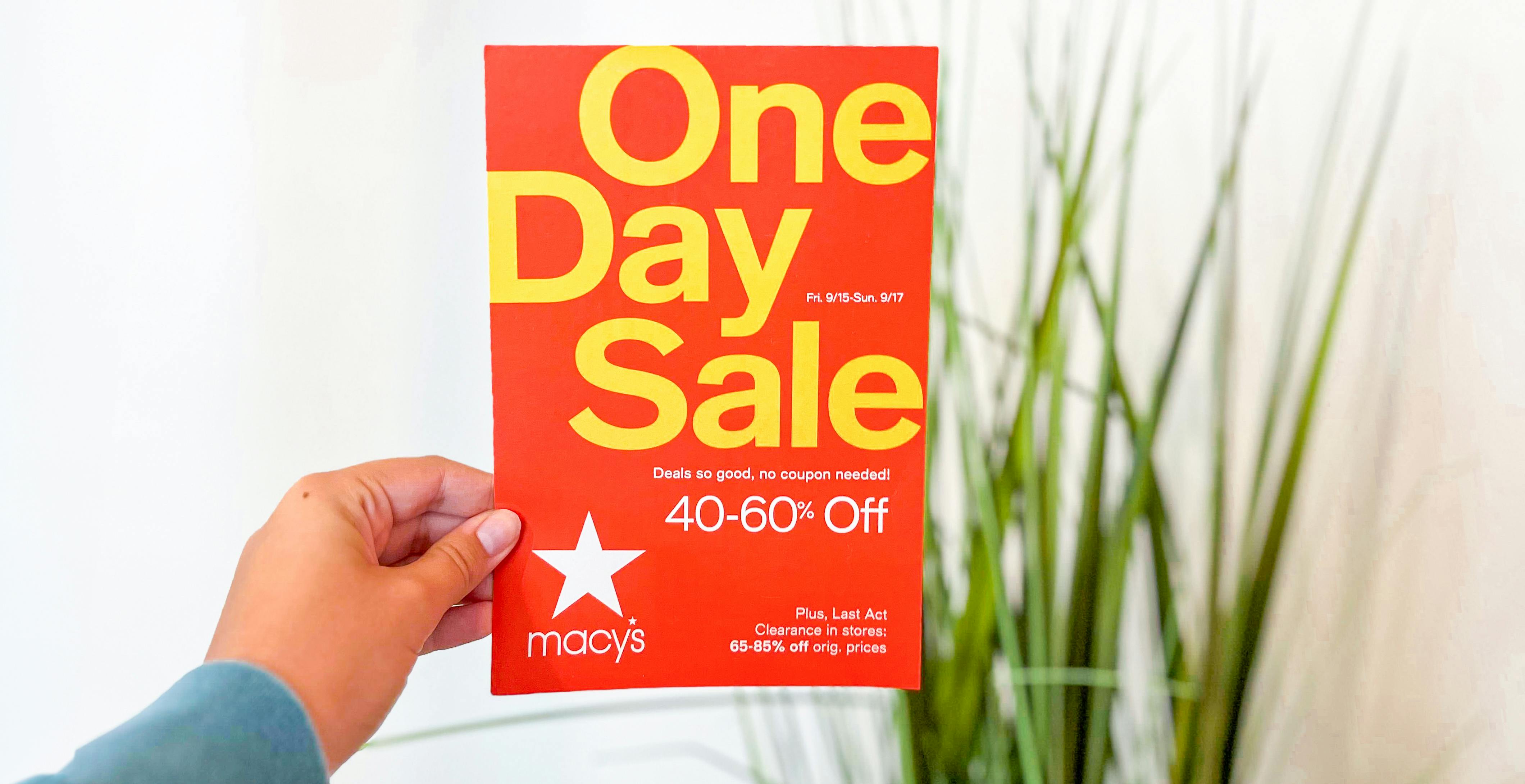 Macy's One Day Sale We Predict an Oct. 2023 Return The Krazy Coupon Lady