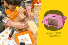 Next Home Depot Kids Workshop: Build a Piggy Bank on Jan. 4, 2025 card image