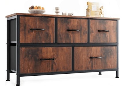 Dresser With Fabric Drawers