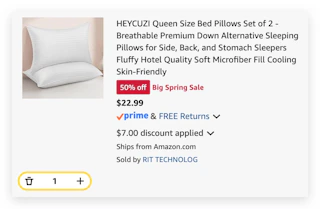HEYCUZI Queen Size Bed Pillows Set