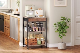 Rolling Coffee Bar Cart, Only $39.99 on Amazon card image