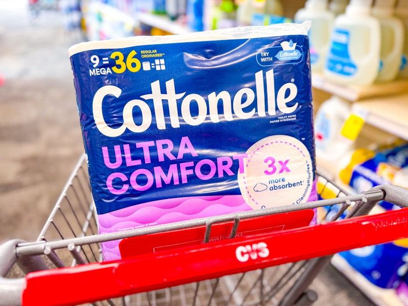 cottonelle toilet paper in a cvs cart