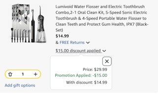 oral care kit Amazon receipt
