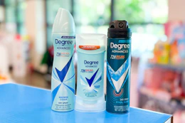 degree deodorants in a store