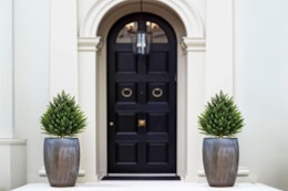 Lifestyle image of the Artificial Cedar Bush from Home Depot