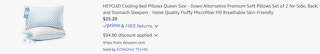 Amazon Cooling Queen Bed Pillows 2025 2