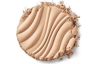 Pressed powder on a white background