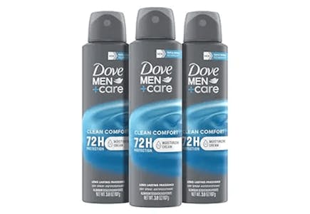 Dove Men+Care Antiperspirant Dry Spray 3-Pack