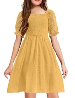 Kids' Swiss Dot Midi Dress