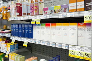 perfume display at cvs