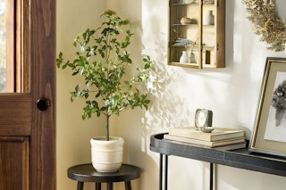 a faux potted tree