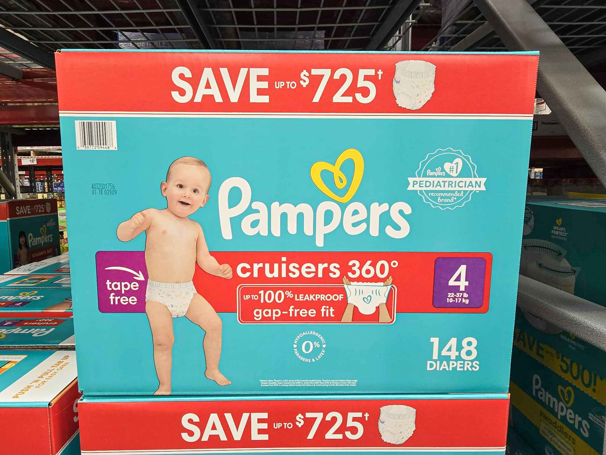 huge box of pampers cruisers diapers