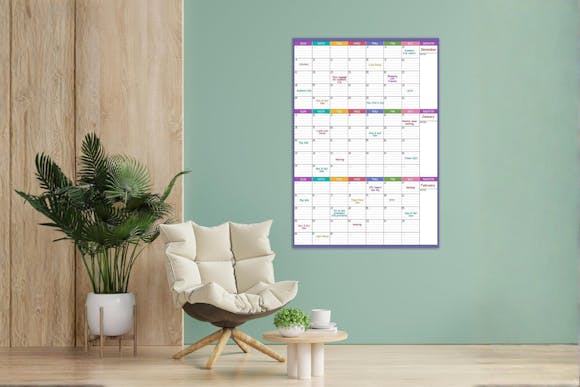 Large 3-Month Dry Erase Calendar, Now $4.99 on Amazon