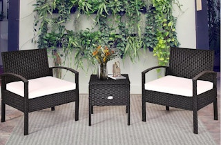 Costway 3-piece ratan patio furniture