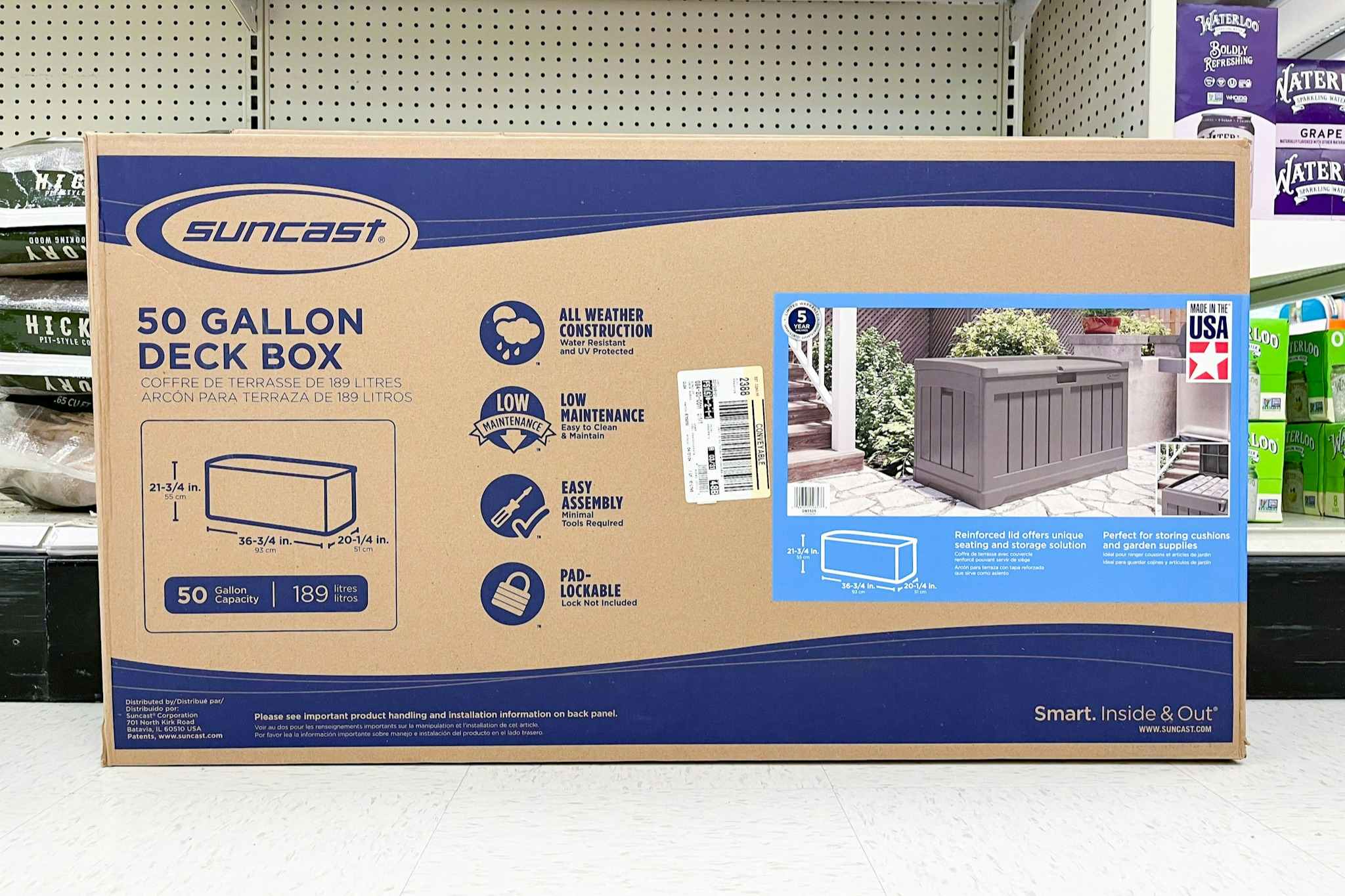50-Gallon Deck Storage Box With Seat, Only $66.49 at Target