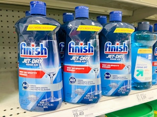 three bottles of Jet Dry on store shelf