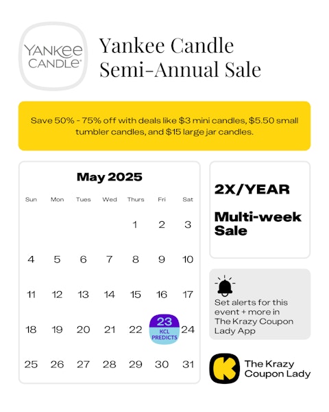 Yankee Candle Semi-Annual Sale 2025 Dates
