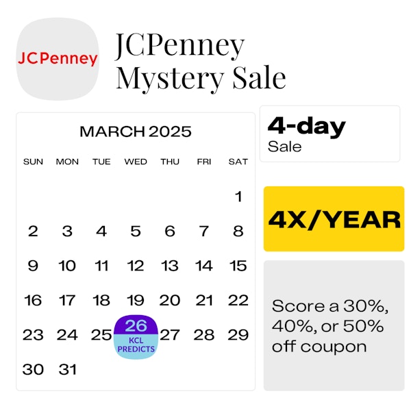 JCPenney Mystery Sale — March 2025